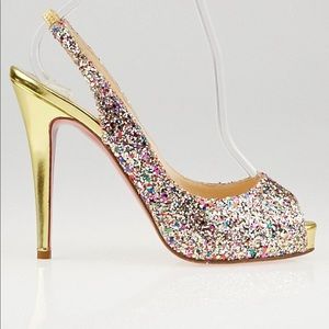 EUC CHRISTIAN LOUBOUTIN NO PRIVE SPECCHIO/GLITTER